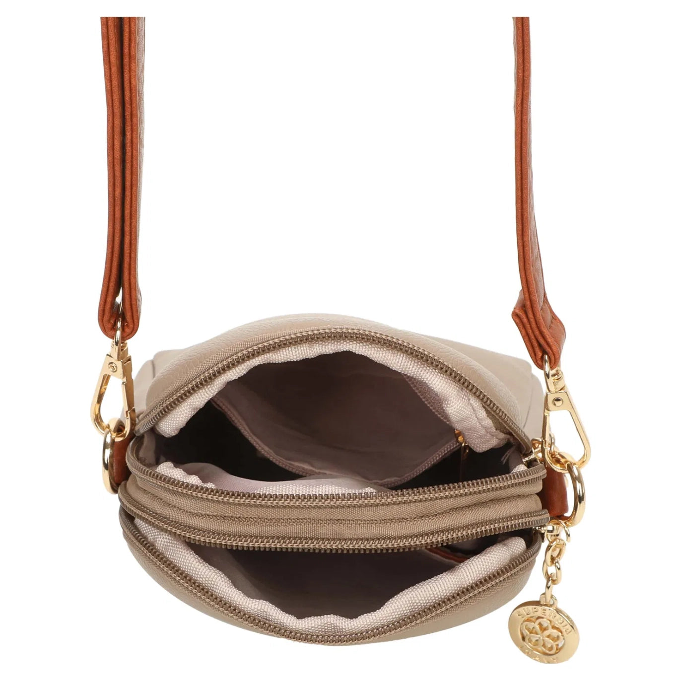 Double Zip Crossbody Mobile Handbag image 3