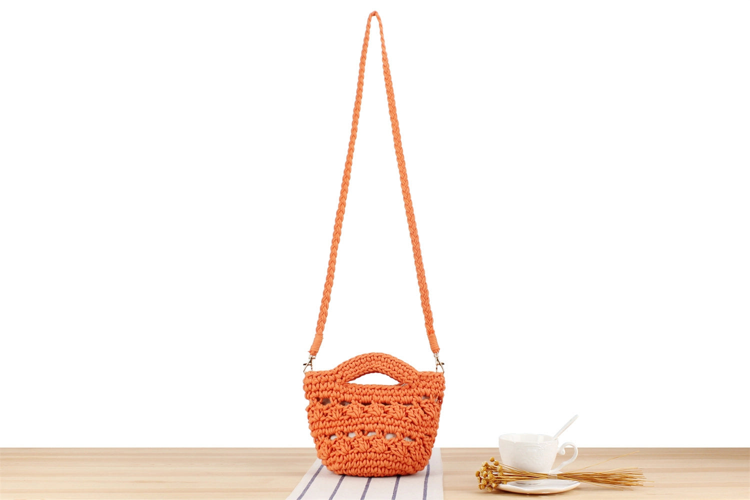Small Crochet Crossbody Handbag - The Coastal Boutique