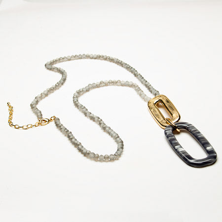 Verity Long Beaded Resin Necklace image 1