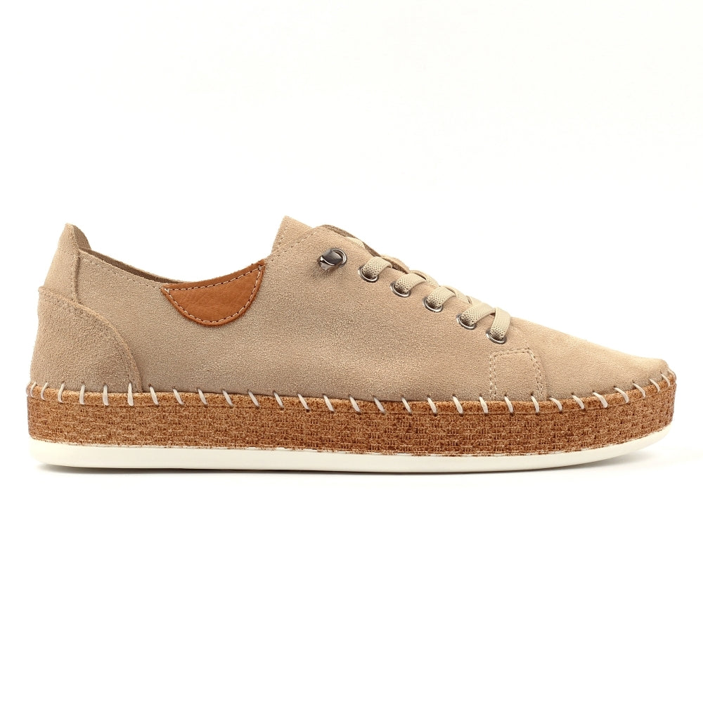 Lunar Maddison Leather Suede Platform Trainer