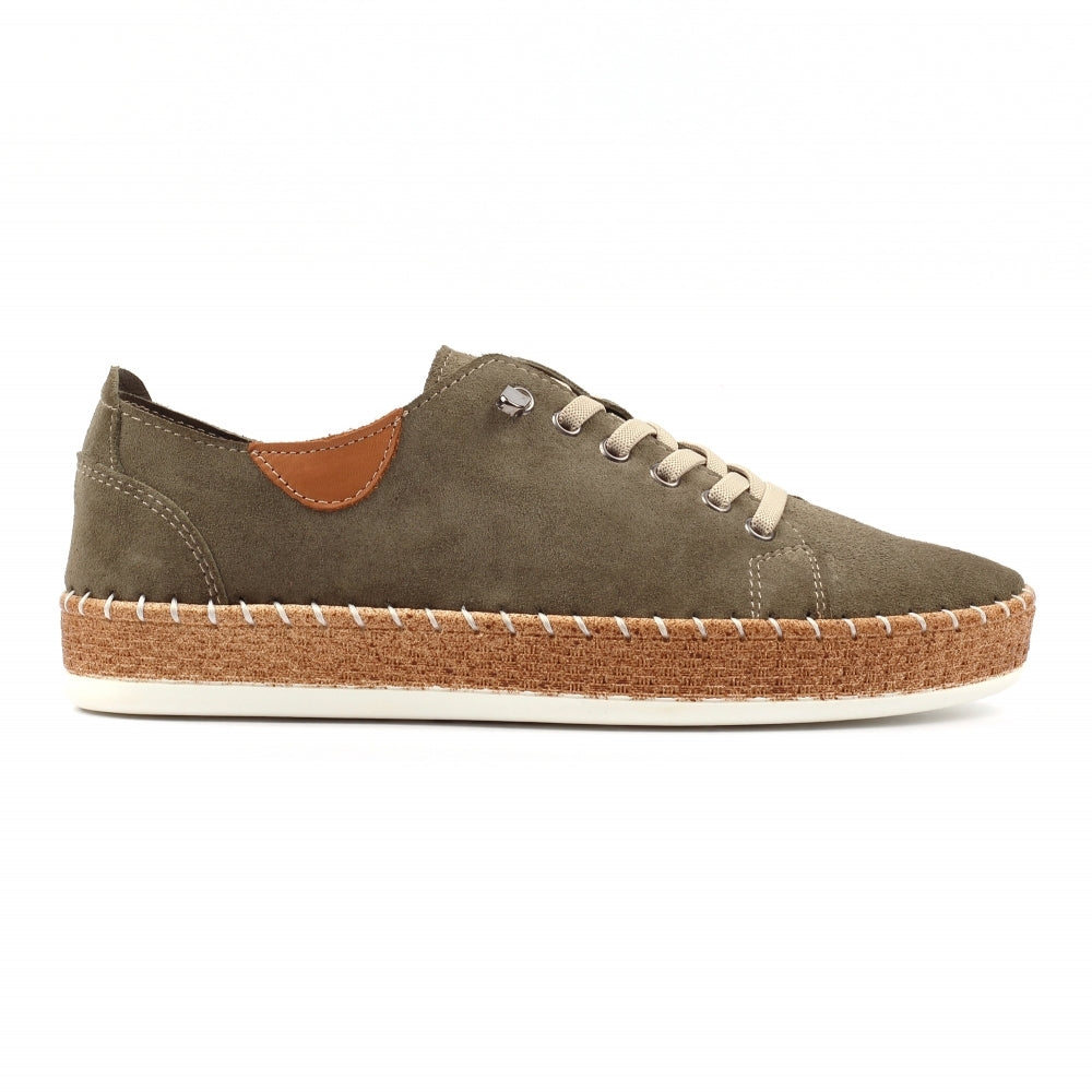 Lunar Maddison Leather Suede Platform Trainer