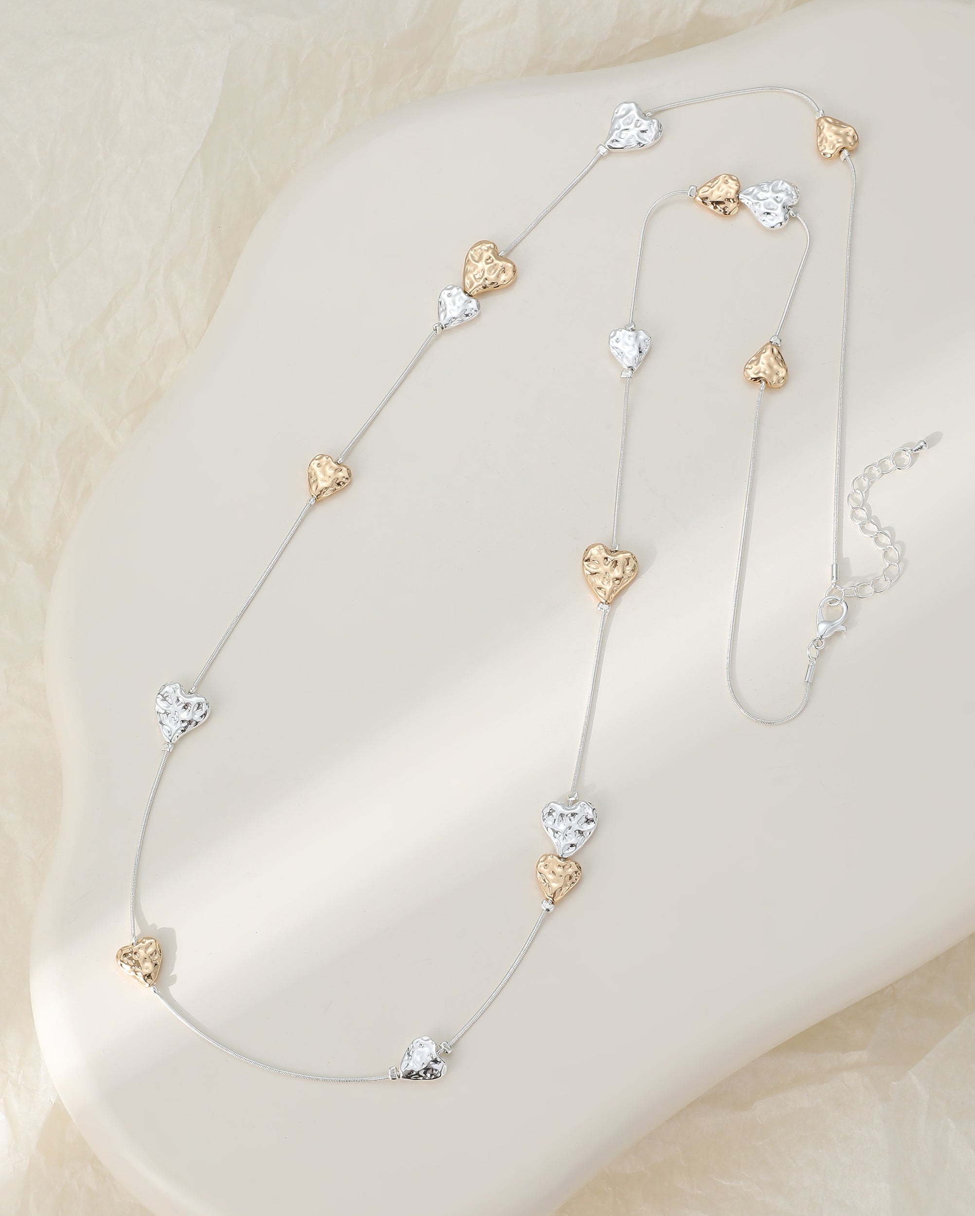 Elspeth Long Heart Necklace - The Coastal Boutique
