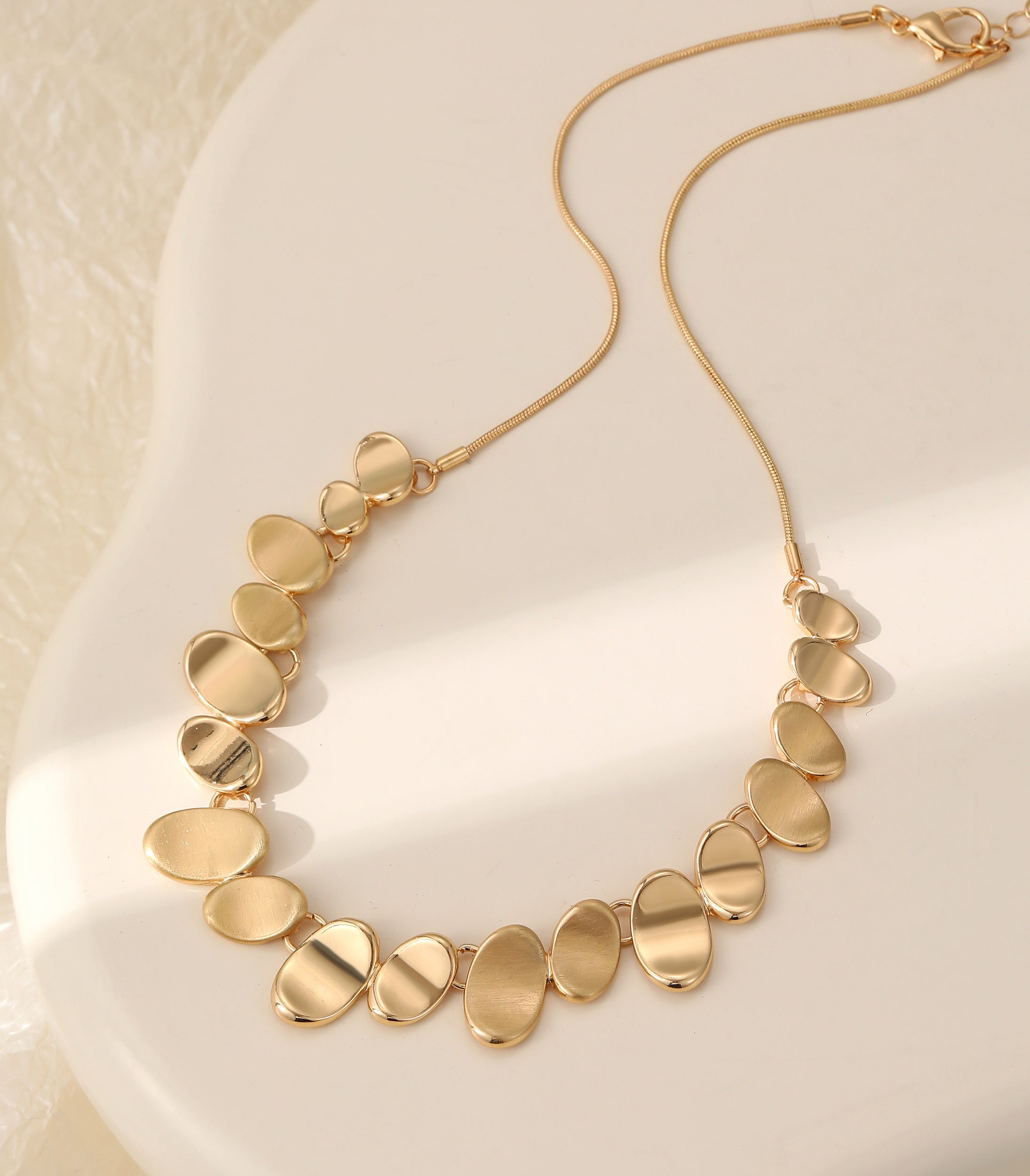 Hannah Brushed Metal Necklace - The Coastal Boutique