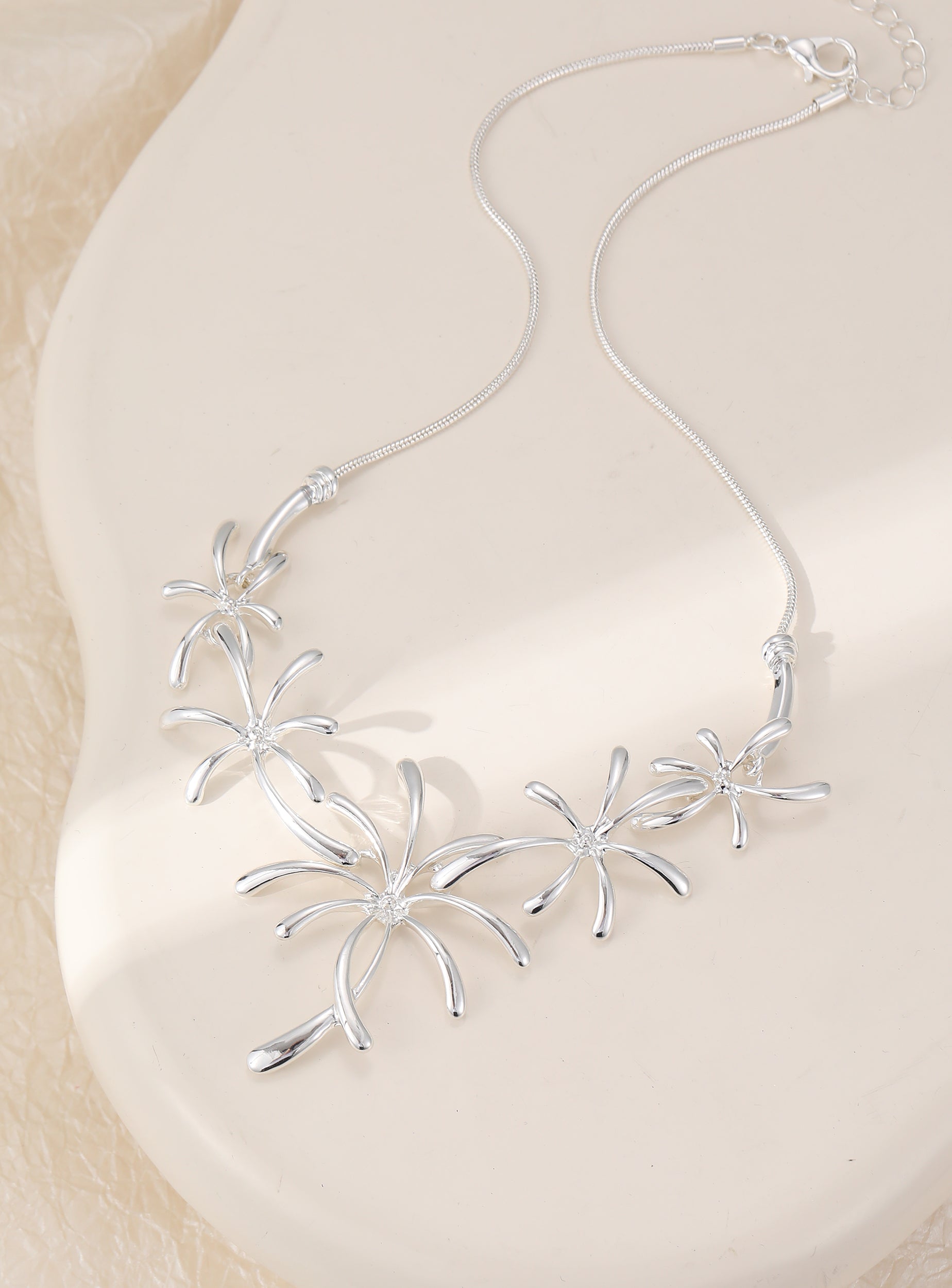 Grace Abstract Floral Necklace - The Coastal Boutique