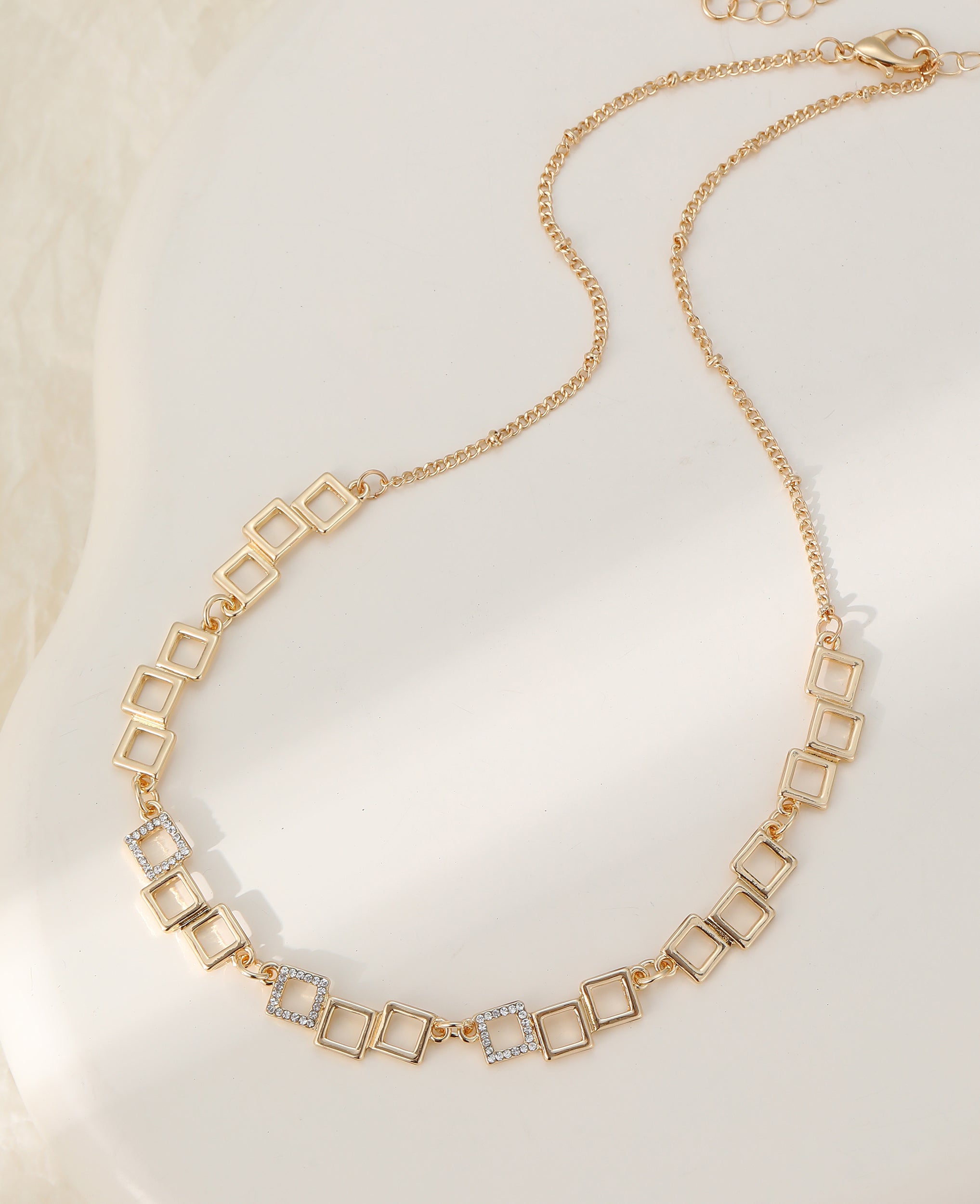 Nancy Square Design Necklace
