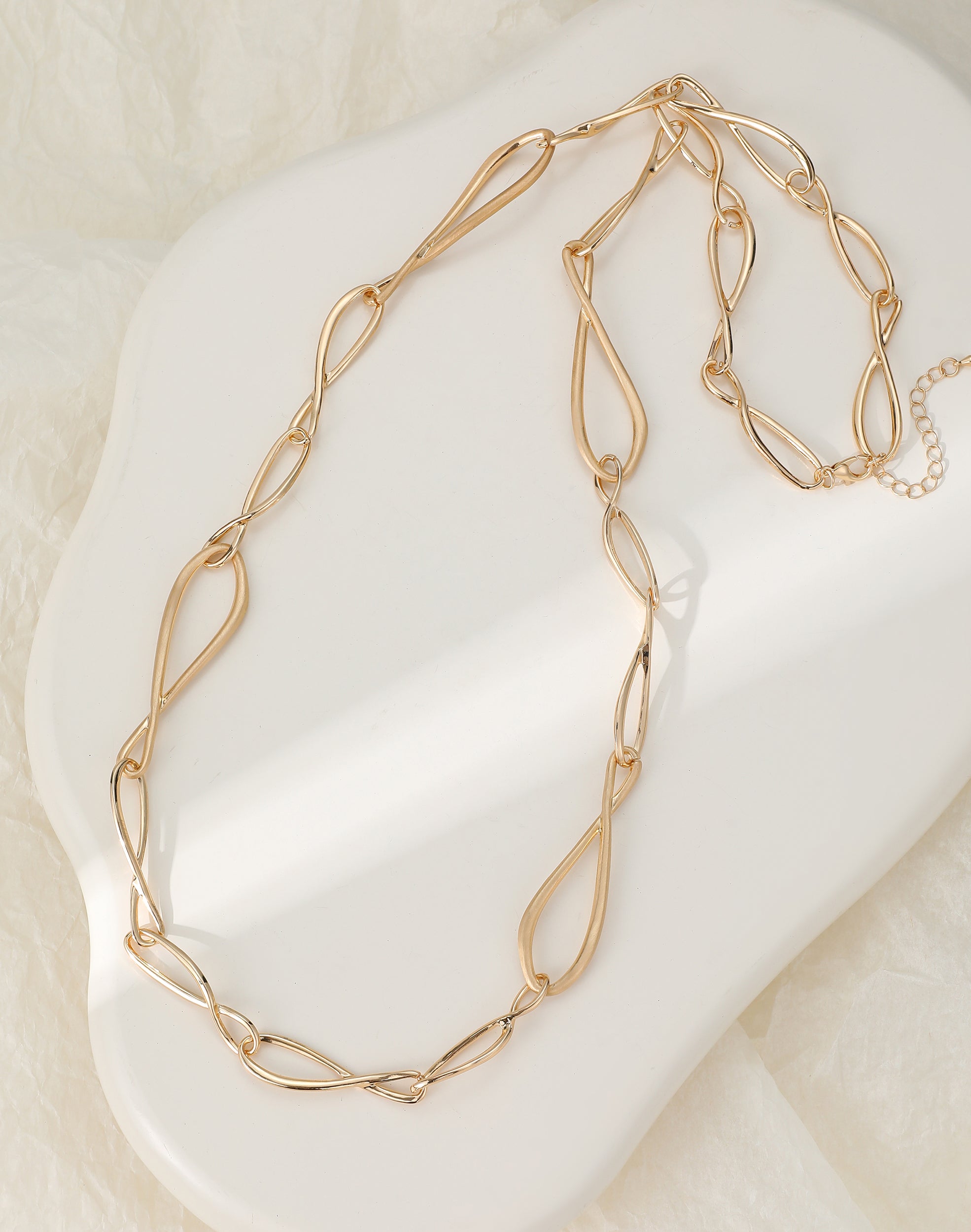 Francine Long Abstract Chain Necklace