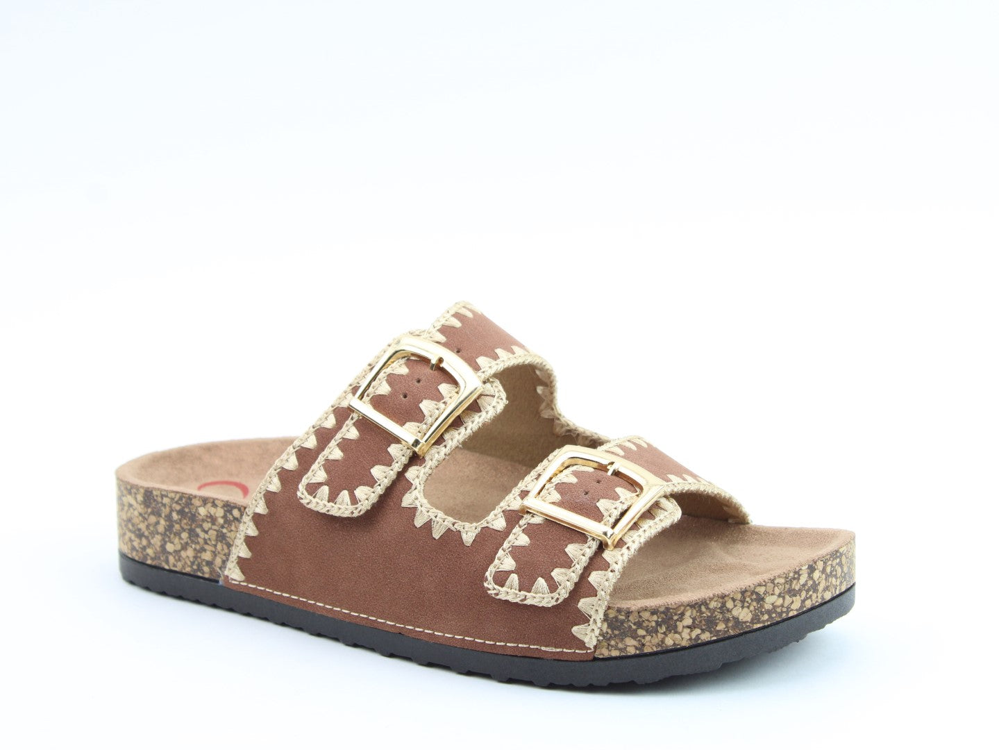 Heavenly Feet Sandy Stitch Buckle Slider Sandals - The Coastal Boutique