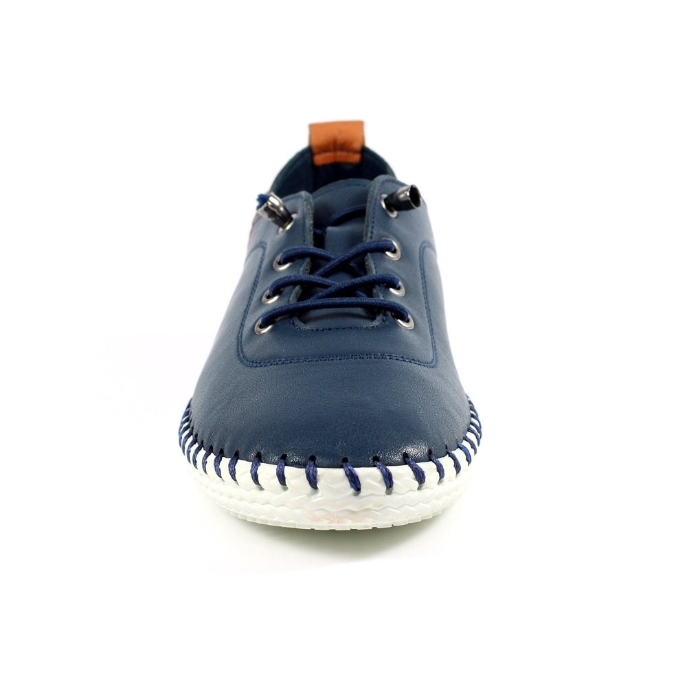 Lunar St Ives Leather Plimsoll - The Coastal Boutique