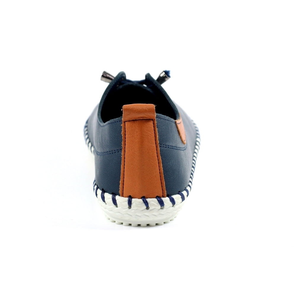 Lunar St Ives Leather Plimsoll - The Coastal Boutique